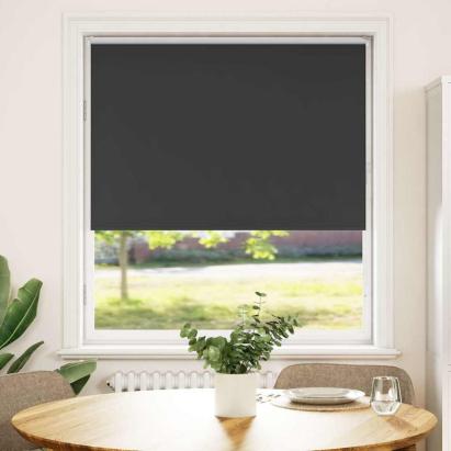 Jaluză cu role opace negru 95x130 cm Lățime material 90,7 cm GartenMobel Dekor