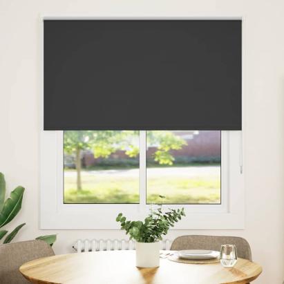 Jaluză cu role opace negru 135x150 cm Lățime material 131,6 cm GartenMobel Dekor