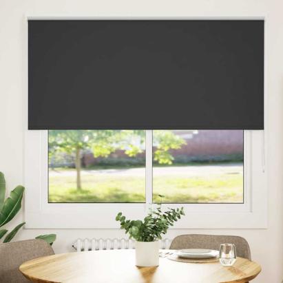 Jaluză cu role opace negru 145x175 cm lățime material 141,6 cm GartenMobel Dekor