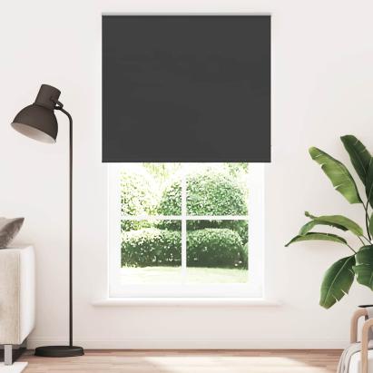 Jaluză cu role opace negru 125x230 cm Lățime material 121,6 cm GartenMobel Dekor
