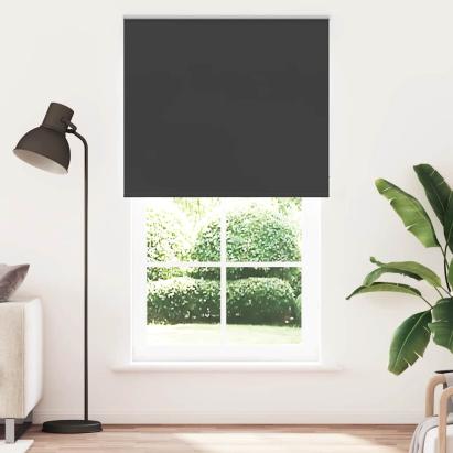 Jaluză cu role opace negru 140x230 cm Lățime material 136,6 cm GartenMobel Dekor