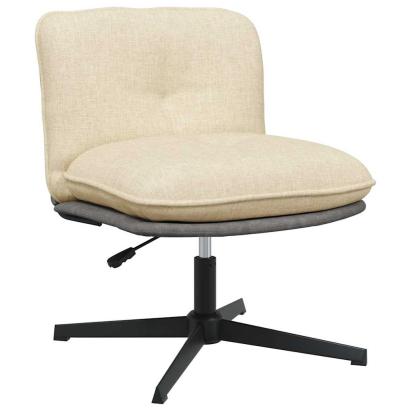 Scaun de birou pivotant, crem, material textil GartenMobel Dekor