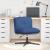 Scaun de birou pivotant, albastru, material textil GartenMobel Dekor