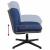 Scaun de birou pivotant, albastru, material textil GartenMobel Dekor