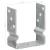 Ancore de gard, 12 buc., argintiu, 12x6x15 cm, oțel galvanizat GartenMobel Dekor
