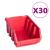 Set cutii depozitare 136 piese cu panouri de perete, roșu&negru GartenMobel Dekor