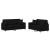 Set de canapele cu perne, 2 piese, negru, material textil GartenMobel Dekor