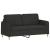 Set de canapele cu perne, 2 piese, negru, material textil GartenMobel Dekor