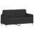 Set de canapele cu perne, 3 piese, negru, textil GartenMobel Dekor
