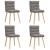 Scaune de sufragerie, 4 buc., gri taupe, material textil GartenMobel Dekor