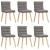 Scaune de sufragerie, 6 buc., gri taupe, material textil GartenMobel Dekor
