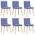 Scaune de sufragerie 6 buc țesătură Jeans Blue GartenMobel Dekor