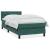 Pat box spring cu saltea, verde închis, 80x220 cm, catifea GartenMobel Dekor