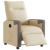 Fotoliu rabatabil electric, crem, material textil GartenMobel Dekor