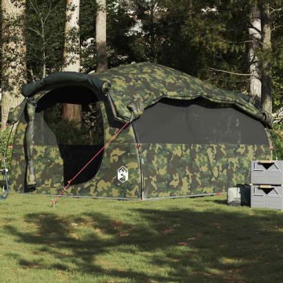 Cort de familie tunel pentru 6 persoane, camuflaj, impermeabil GartenMobel Dekor