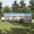 Paravan de camping, albastru, 510x153 cm, impermeabil GartenMobel Dekor