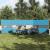 Paravan de camping, albastru, 490x123 cm, impermeabil GartenMobel Dekor