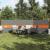 Paravan de camping, gri/portocaliu, 490x123 cm, impermeabil GartenMobel Dekor