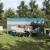Paravan de camping, albastru, 340x130 cm, impermeabil GartenMobel Dekor