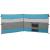 Paravan de camping, albastru, 340x130 cm, impermeabil GartenMobel Dekor