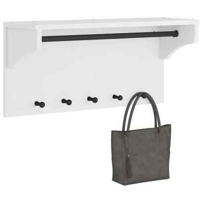 Suport pentru haine "SANDNES" alb 87x30x42 cm lemn masiv de pin GartenMobel Dekor