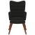 Scaun de relaxare cu taburet, negru, catifea GartenMobel Dekor