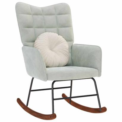 Scaun balansoar, gri deschis, catifea GartenMobel Dekor