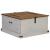 Cufă de depozitare HALDEN alb 91x91x47 cm lemn masiv de pin GartenMobel Dekor