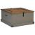 Cufă de depozitare HALDEN gri 91x91x47 cm lemn masiv de pin GartenMobel Dekor