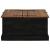 Cufă de depozitare HALDEN Negru 91x91x47 cm Lemn masiv de pin GartenMobel Dekor