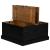 Cufă de depozitare HALDEN Negru 91x91x47 cm Lemn masiv de pin GartenMobel Dekor