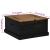 Cufă de depozitare HALDEN Negru 91x91x47 cm Lemn masiv de pin GartenMobel Dekor