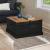 Cufă de depozitare HALDEN Negru 91x91x47 cm Lemn masiv de pin GartenMobel Dekor