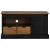 Dulap TV HALDEN cu uşă glisantă negru 110x40x60 cm lemn masiv GartenMobel Dekor