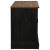 Dulap TV HALDEN cu uşă glisantă negru 110x40x60 cm lemn masiv GartenMobel Dekor