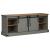 Dulap TV HALDEN 2 usi glisante gri 150x40x60 cm lemn masiv GartenMobel Dekor
