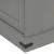 Dulap TV HALDEN 2 usi glisante gri 150x40x60 cm lemn masiv GartenMobel Dekor