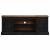 Dulap TV HALDEN 2 usi glisante negru 150x40x60 cm lemn masiv GartenMobel Dekor