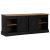 Dulap TV HALDEN 2 usi glisante negru 150x40x60 cm lemn masiv GartenMobel Dekor