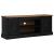 Dulap TV HALDEN 2 usi glisante negru 150x40x60 cm lemn masiv GartenMobel Dekor