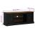 Dulap TV HALDEN 2 usi glisante negru 150x40x60 cm lemn masiv GartenMobel Dekor