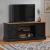 Dulap TV HALDEN 2 usi glisante negru 150x40x60 cm lemn masiv GartenMobel Dekor