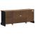 Dulap TV HALDEN 2 usi glisante negru 150x40x60 cm lemn masiv GartenMobel Dekor