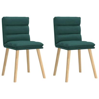 Scaune de bucătărie, 2 buc., verde închis, material textil GartenMobel Dekor