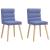 Scaune de sufragerie 2 buc țesătură Jeans Blue GartenMobel Dekor