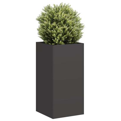 Jardinier negru 40x40x80 cm Oțel laminat la rece GartenMobel Dekor