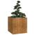 Jardinieră Rusty 80x80x80 cm Oțel pentru intemperii GartenMobel Dekor