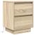 Noptiera cu lumini LED Stejar Sonoma 38x34x50 cm GartenMobel Dekor