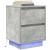 Noptiera cu lumini LED Gri beton 38x34x50 cm GartenMobel Dekor
