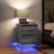 Noptiera cu lumini LED Gri Sonoma 38x34x50 cm GartenMobel Dekor